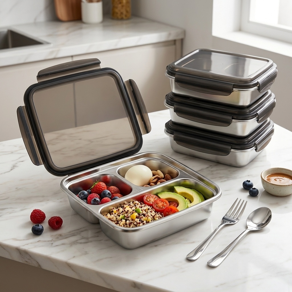 Meal Prep Lunch Boxes - Контейнер для обеда большой вместимости с