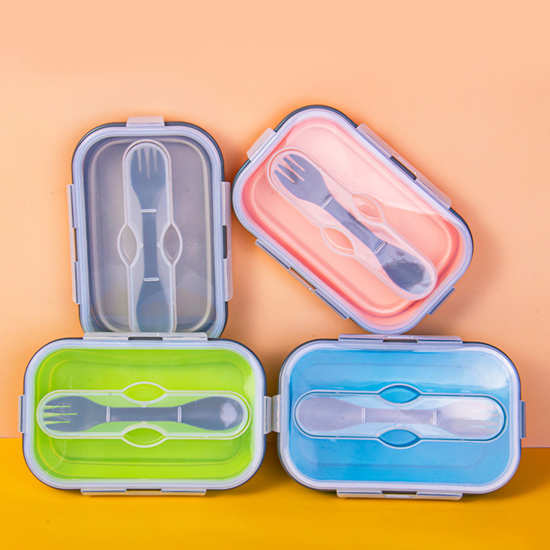 Meal Prep Lunch Boxes - Портативный складной контейнер для еды, Силиконовый