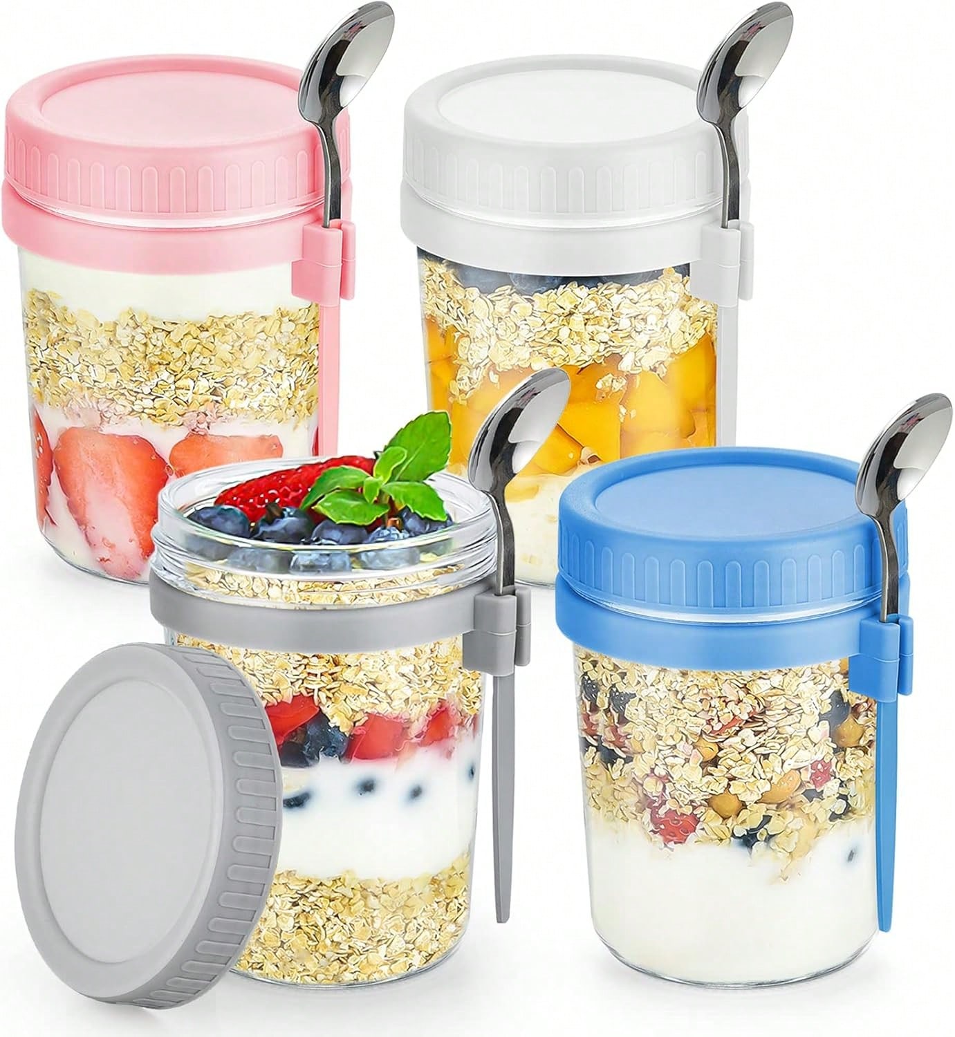 Meal Prep Kit - Набор из 4-х стеклянных банок для