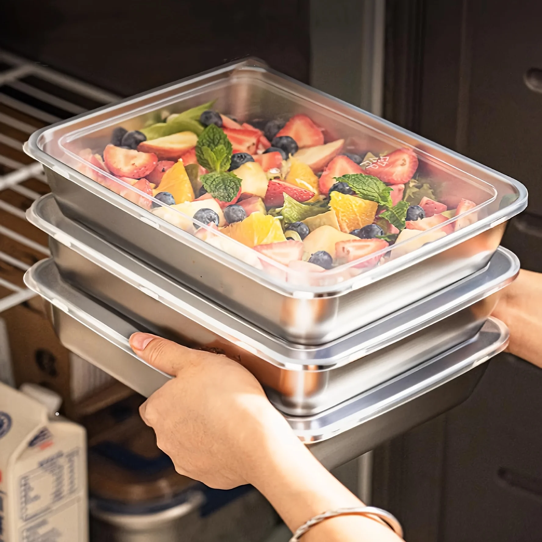 Meal Prep Lunch Boxes - Набор из 3 контейнеров для еды